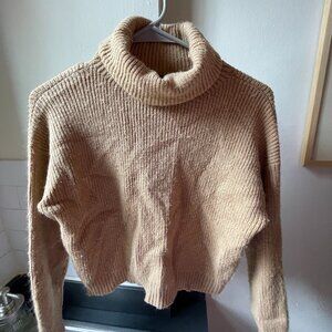 Forever 21 Chunky Tan Turtleneck Sweater